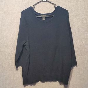 Lane Bryant Women's 3/4 Sleeve Sweater Size 22/24 Black